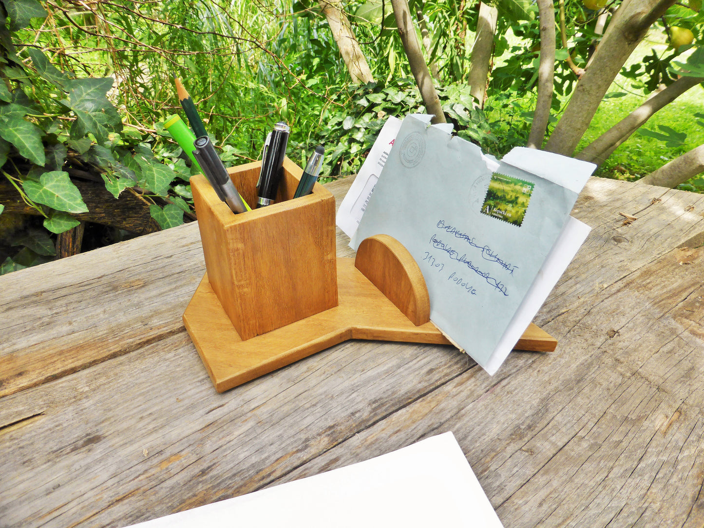 Schreibtisch-Organizer Stifthalter Stiftdose Büro-ordnung Handarbeit upcycling - BalkanwoodDesign Handmade