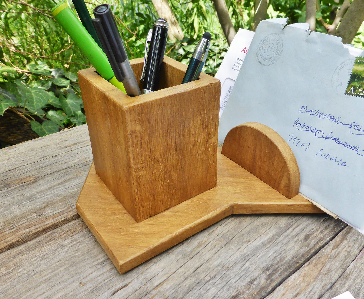 Schreibtisch-Organizer Stifthalter Stiftdose Büro-ordnung Handarbeit upcycling - BalkanwoodDesign Handmade