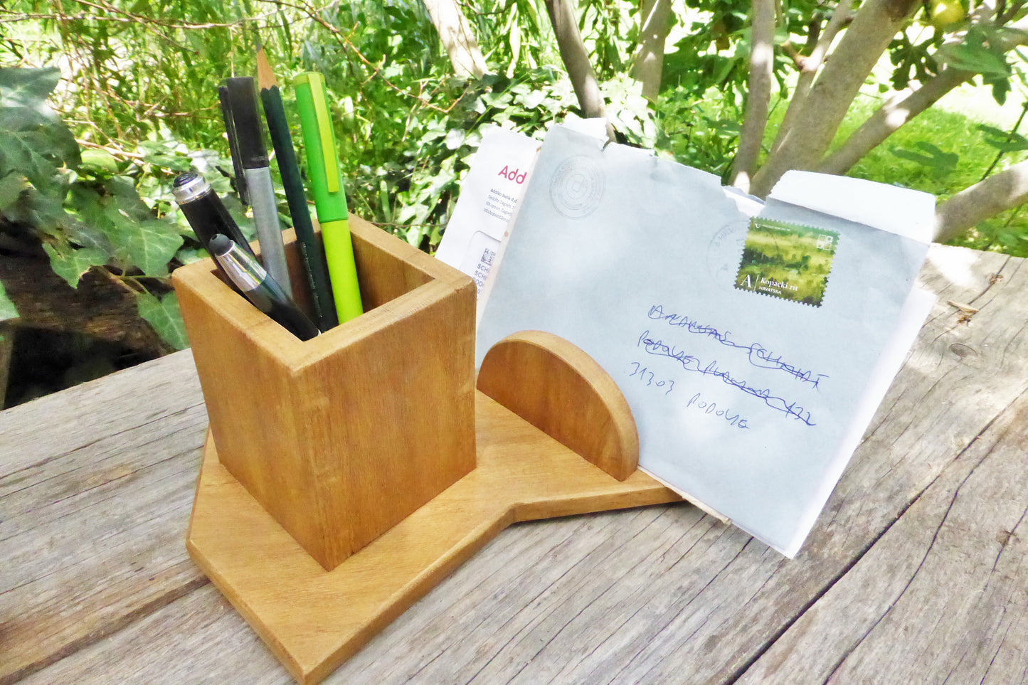 Schreibtisch-Organizer Stifthalter Stiftdose Büro-ordnung Handarbeit upcycling - BalkanwoodDesign Handmade