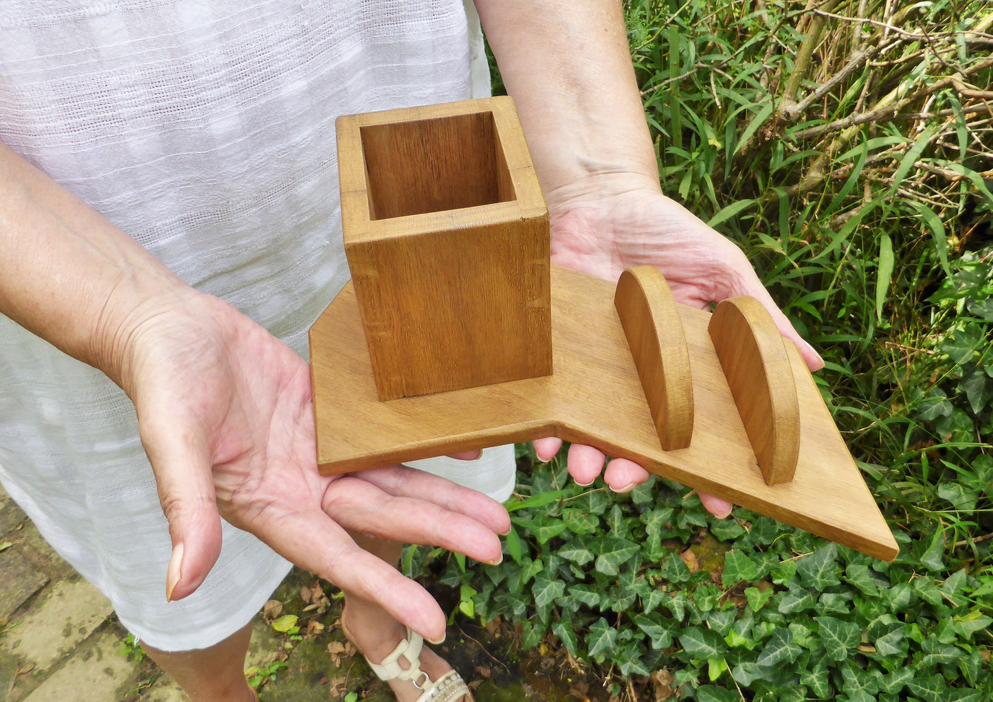 Schreibtisch-Organizer Stifthalter Stiftdose Büro-ordnung Handarbeit upcycling - BalkanwoodDesign Handmade