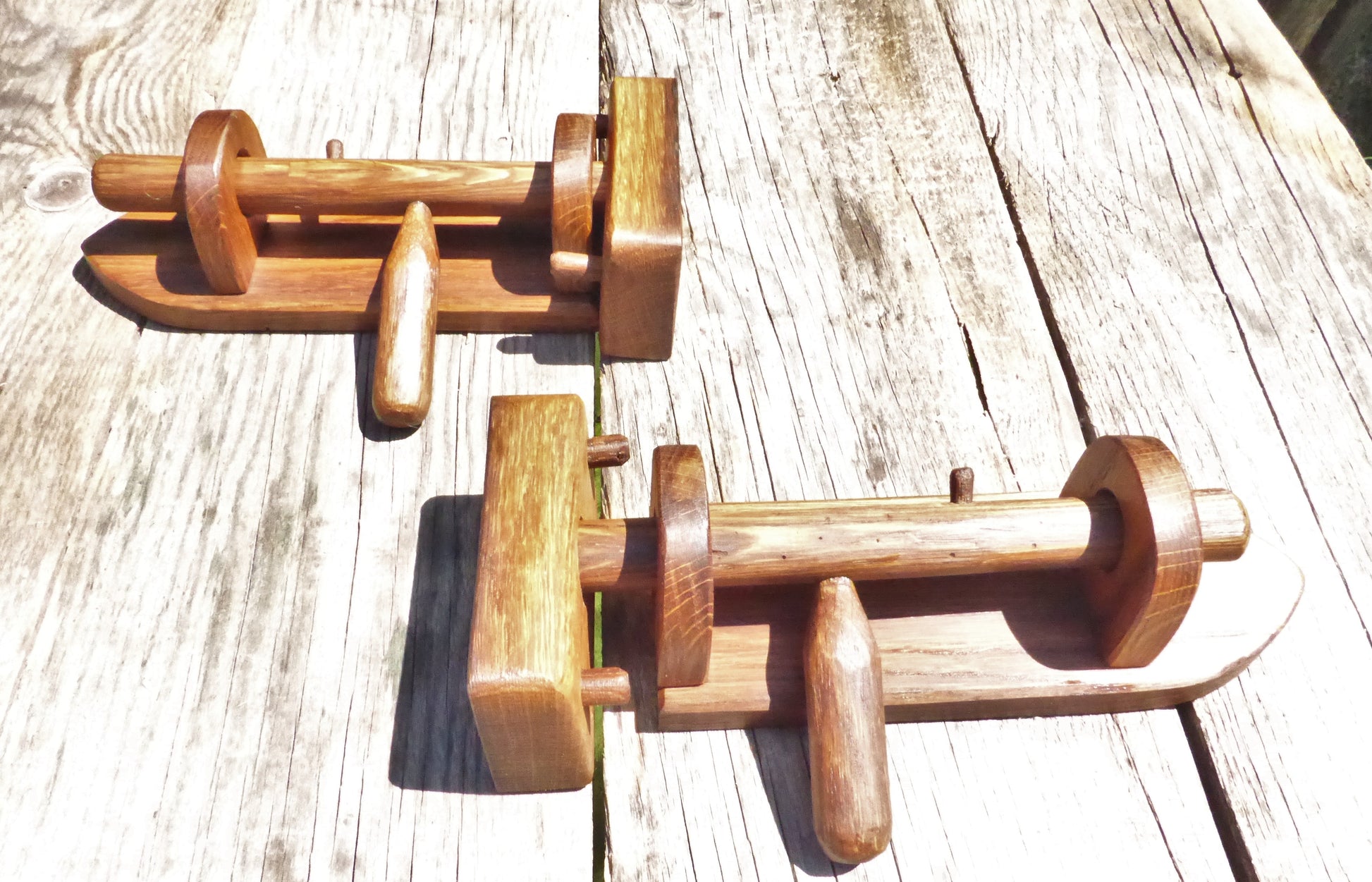 Türriegel aus altem Eichen-Holz Door latch made of old oak wood - BalkanwoodDesign Handmade