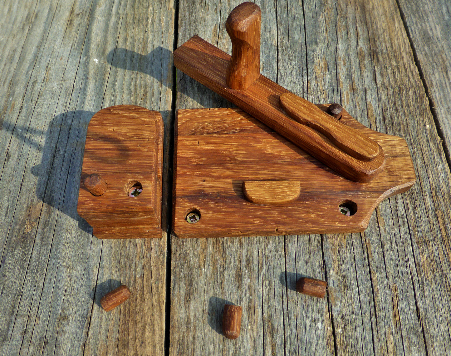 Türriegel zum klappen aus altem Eichen-Holz - BalkanwoodDesign Handmade