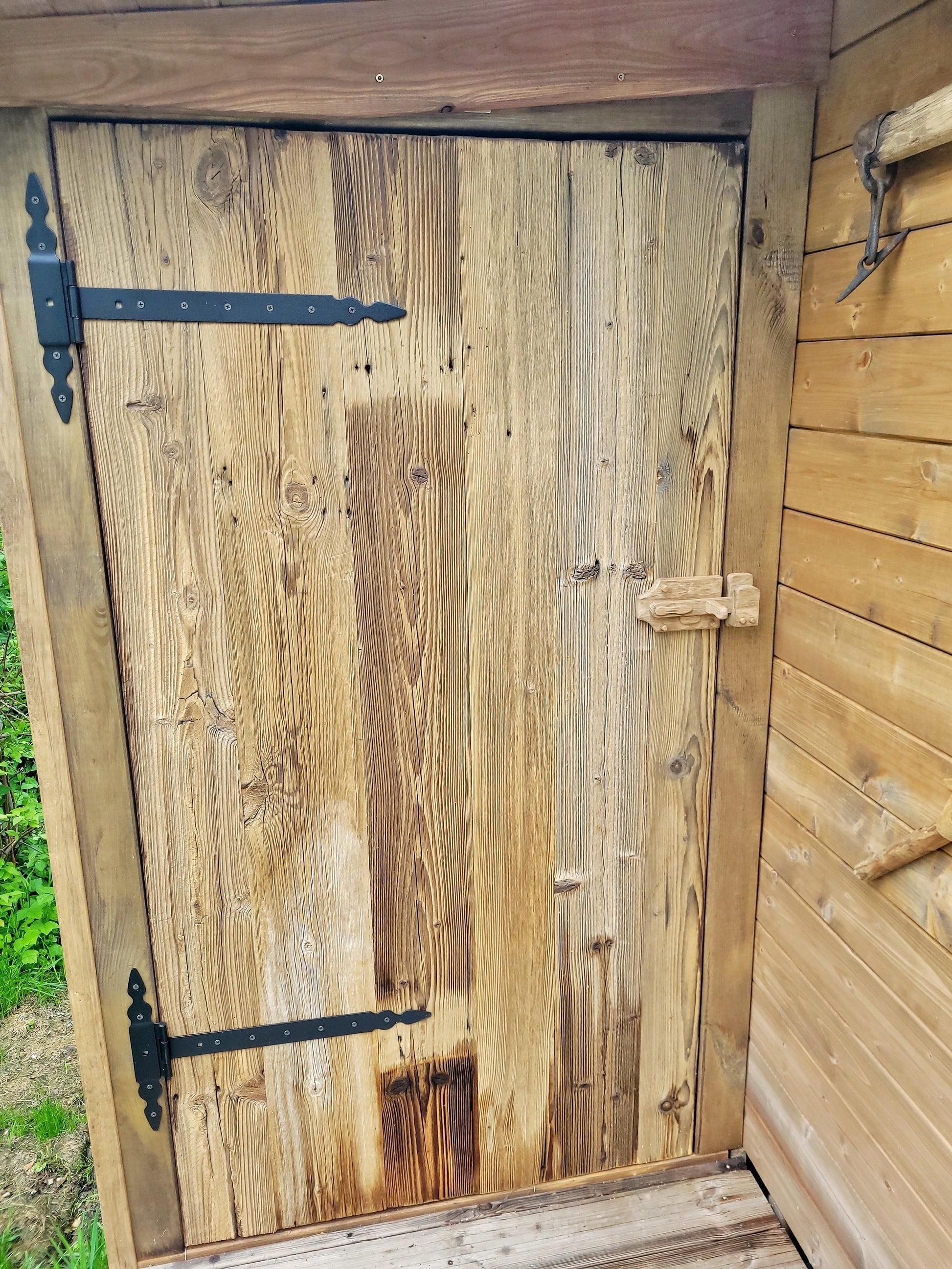 Türriegel zum klappen aus altem Eichen-Holz - BalkanwoodDesign Handmade