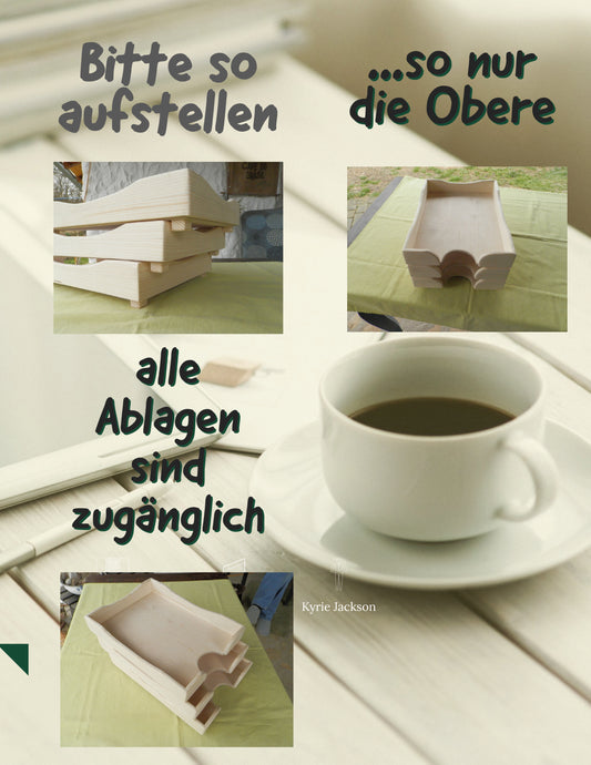 Schreibtischablagen Briefkorb Briefablage Handarbeit aus altem Nadelholz  upcycling - BalkanwoodDesign Handmade