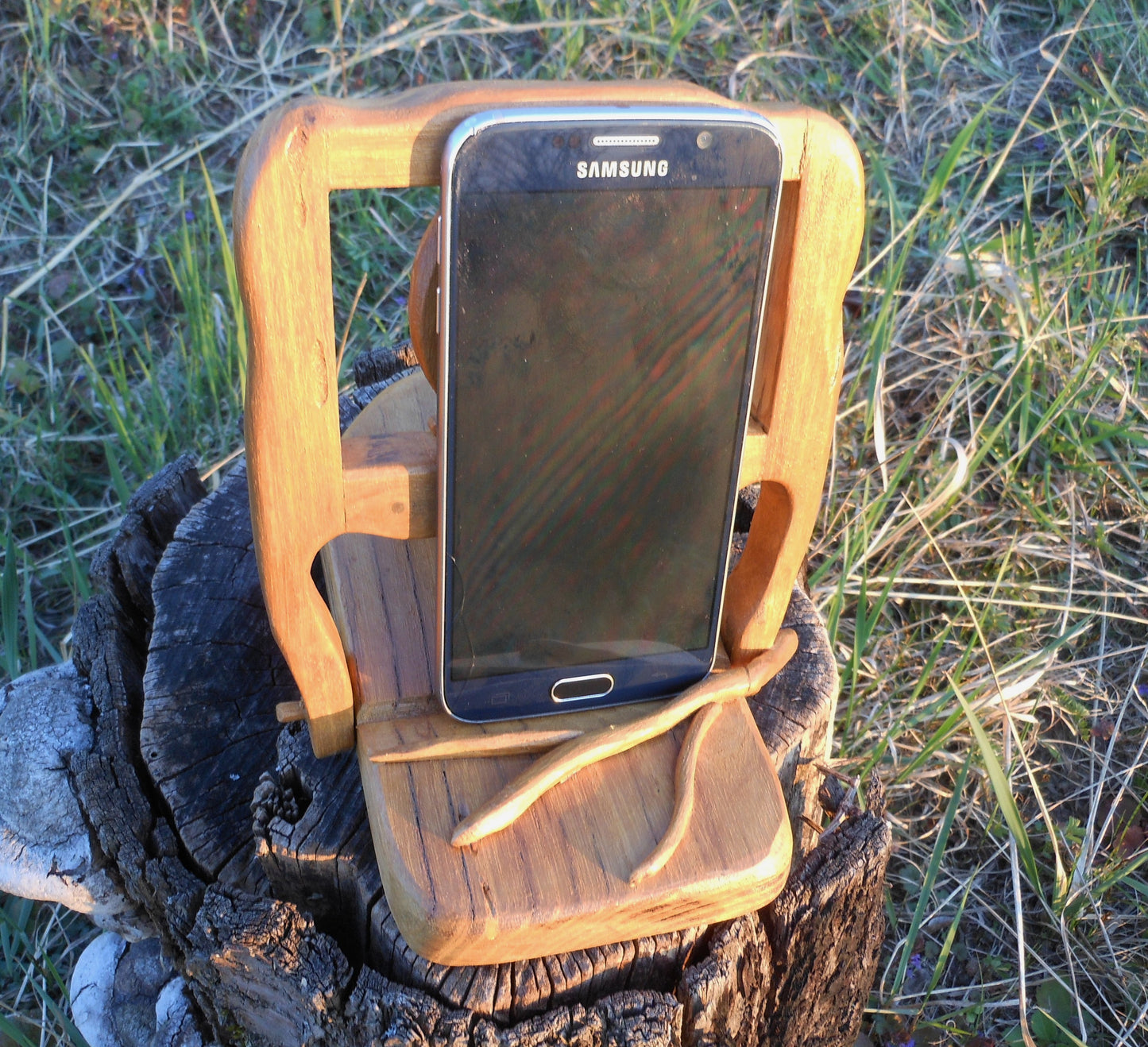Smartphone – Halterung Kunst am Smartphone Smartphone holder Art on the smartphone - BalkanwoodDesign Handmade