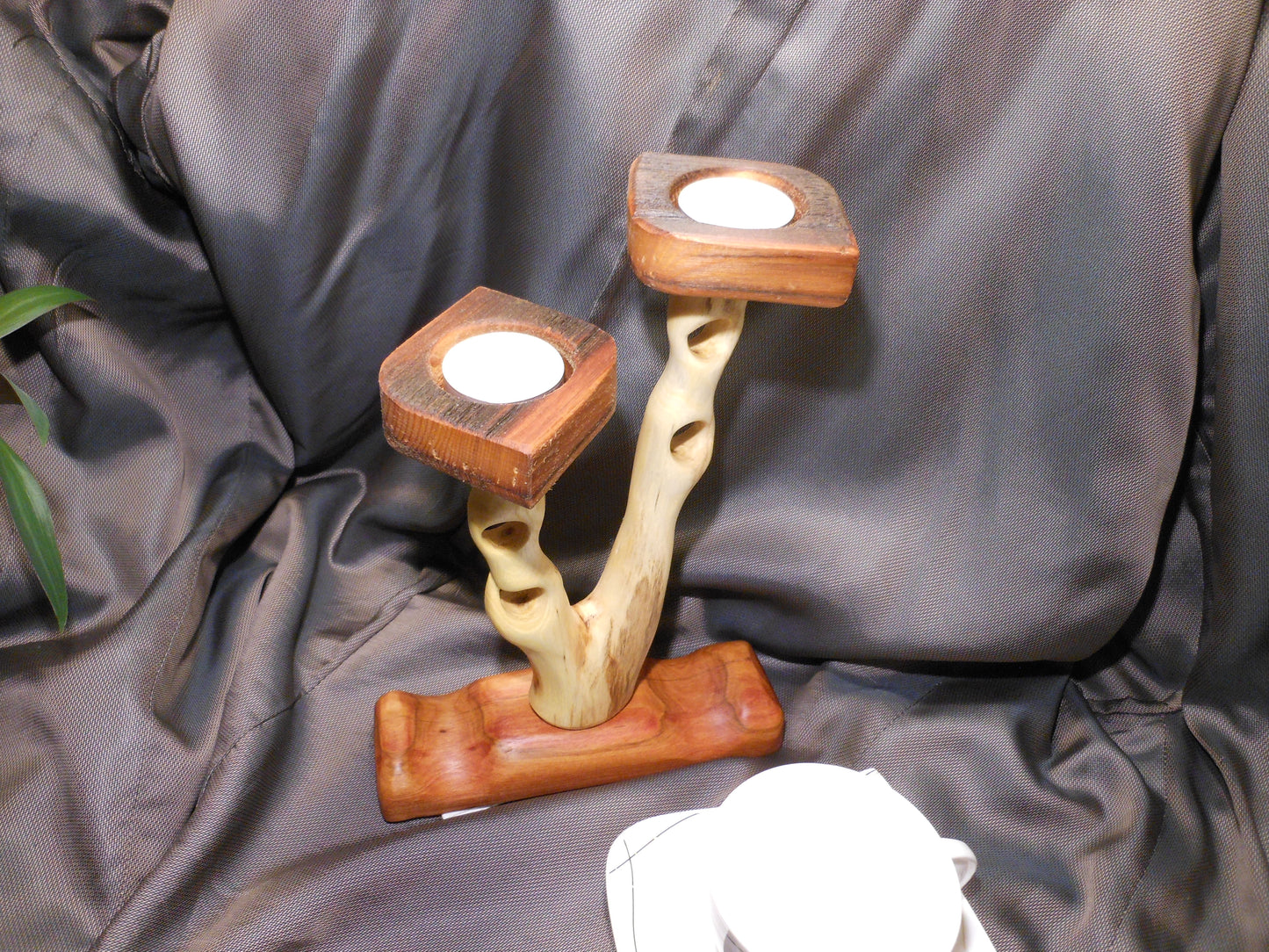 Teelichtleuchter Kerzenleuchter Kerzenhalter Teelicht Handarbeit upcycling Kerzenständer - BalkanwoodDesign Handmade