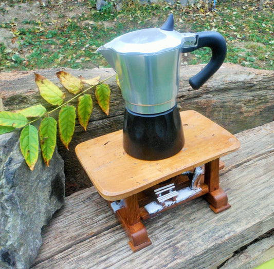 Stövchen upcycling  Tee Wärmeplatte   Wärmeplatte für Speisen Teelicht Kaffeewärmer - BalkanwoodDesign Handmade