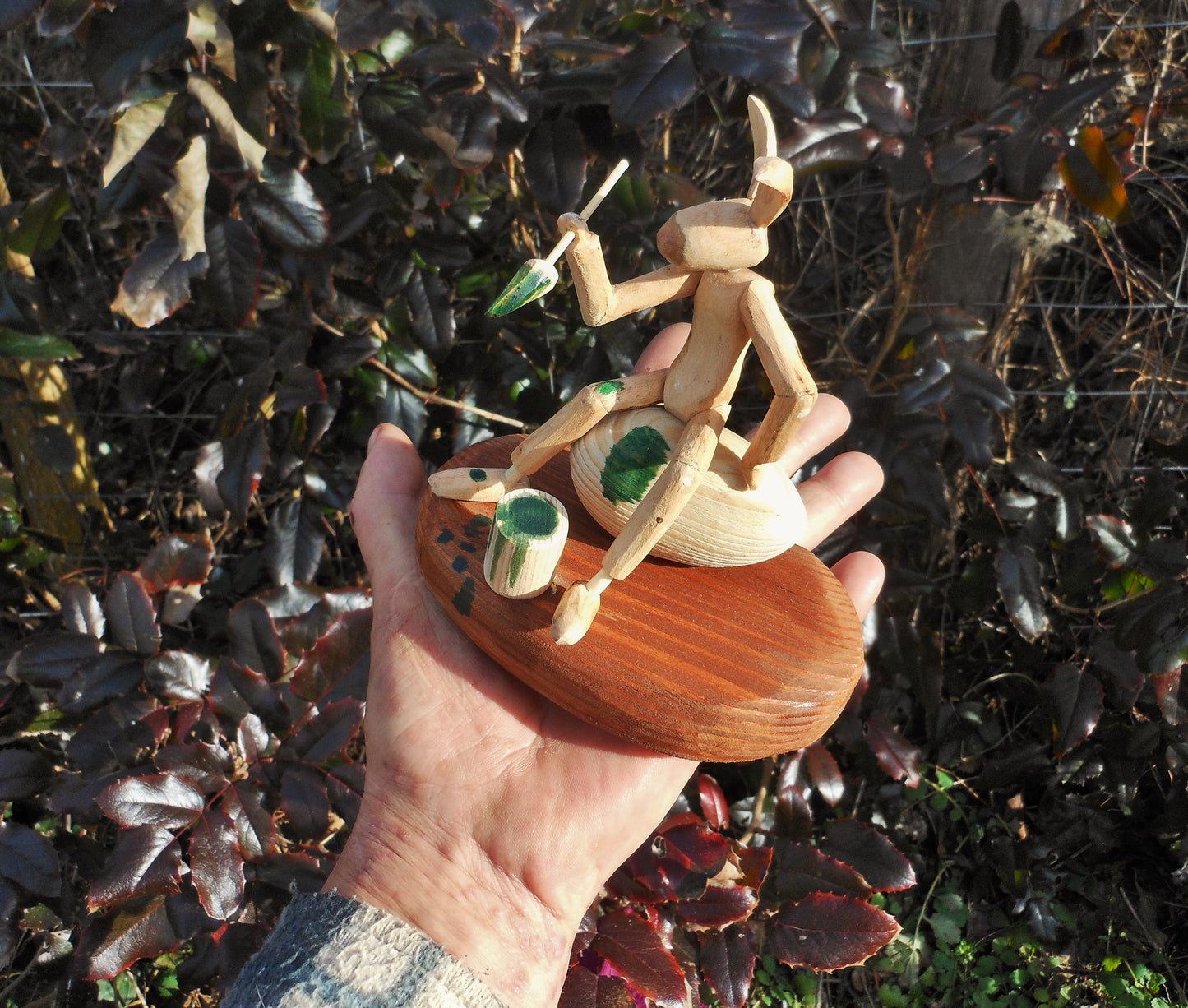 Ostern Osterhase malender Hase  Osterei Osterdeko Festagsdeko Easterbunny - BalkanwoodDesign Handmade