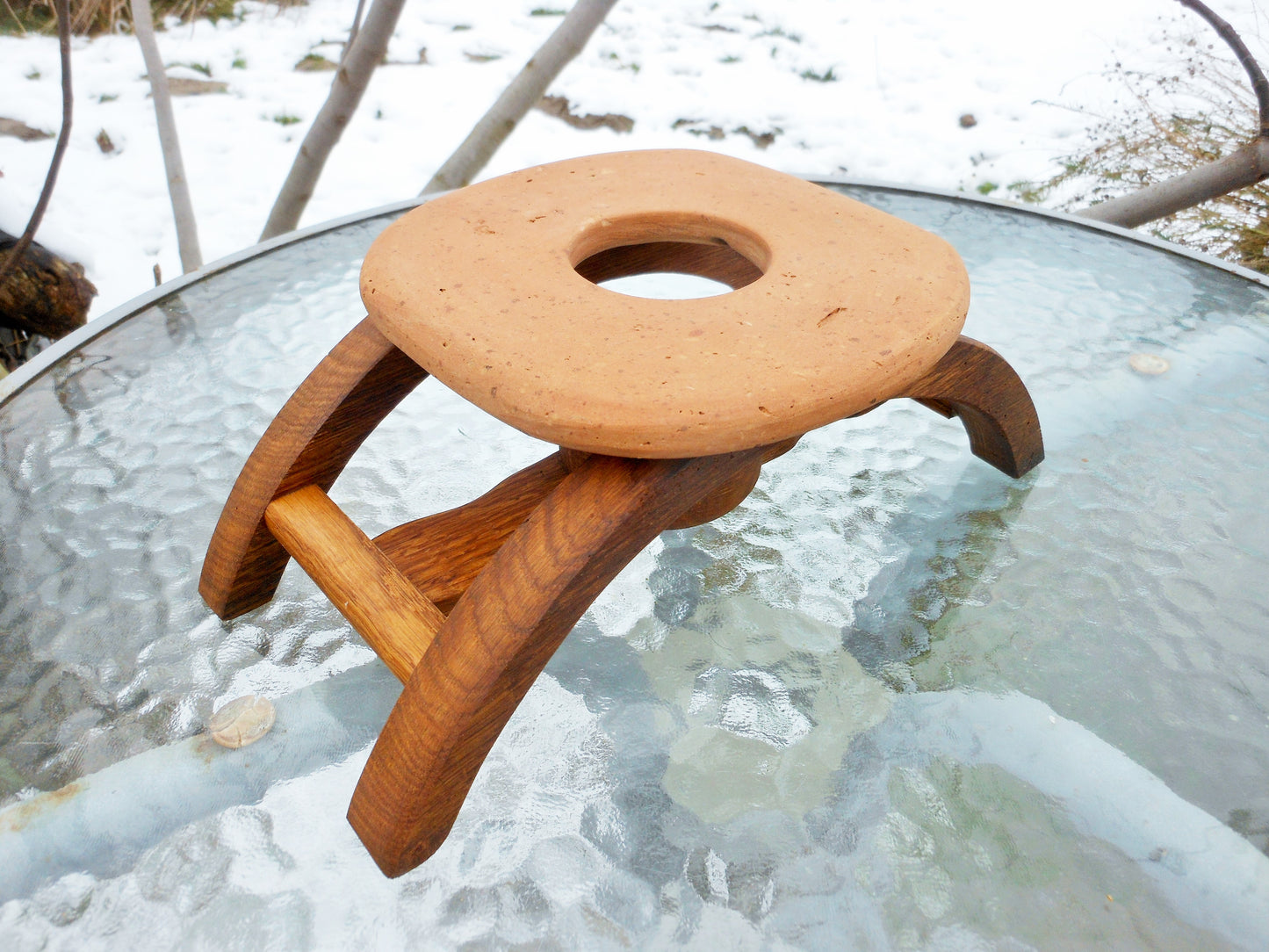 Stövchen Upcycling Tee Wärmeplatte Wärmeplatte für Speisen - BalkanwoodDesign Handmade