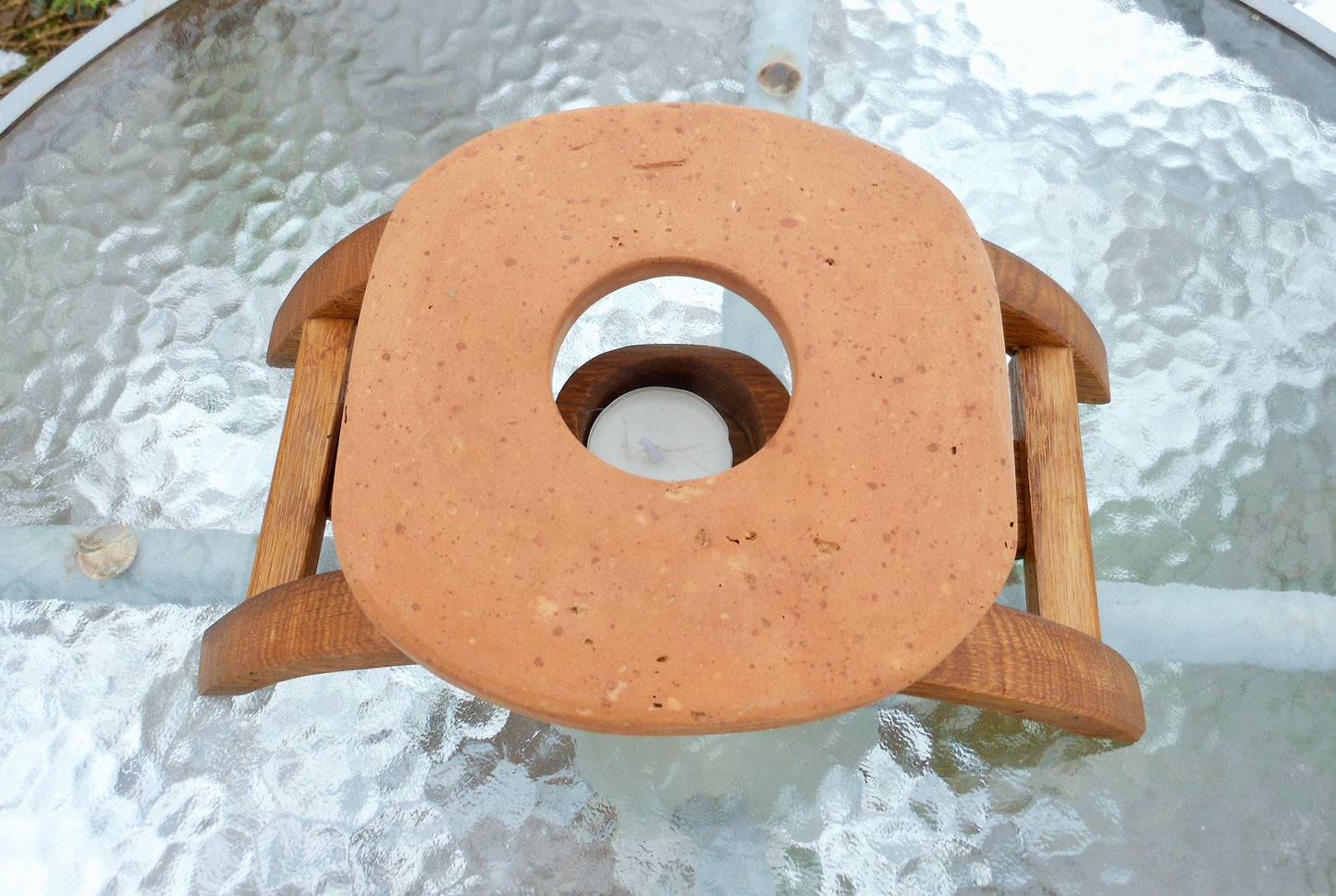 Stövchen Upcycling Tee Wärmeplatte Wärmeplatte für Speisen - BalkanwoodDesign Handmade