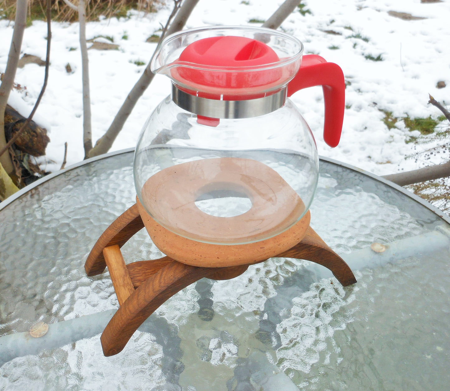 Stövchen Upcycling Tee Wärmeplatte Wärmeplatte für Speisen - BalkanwoodDesign Handmade