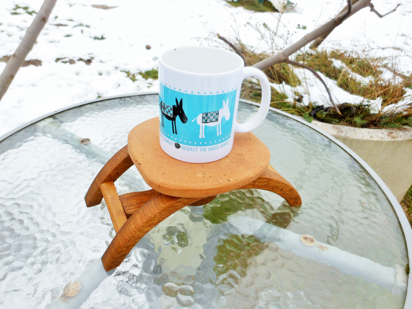 Stövchen Upcycling Tee Wärmeplatte Wärmeplatte für Speisen - BalkanwoodDesign Handmade