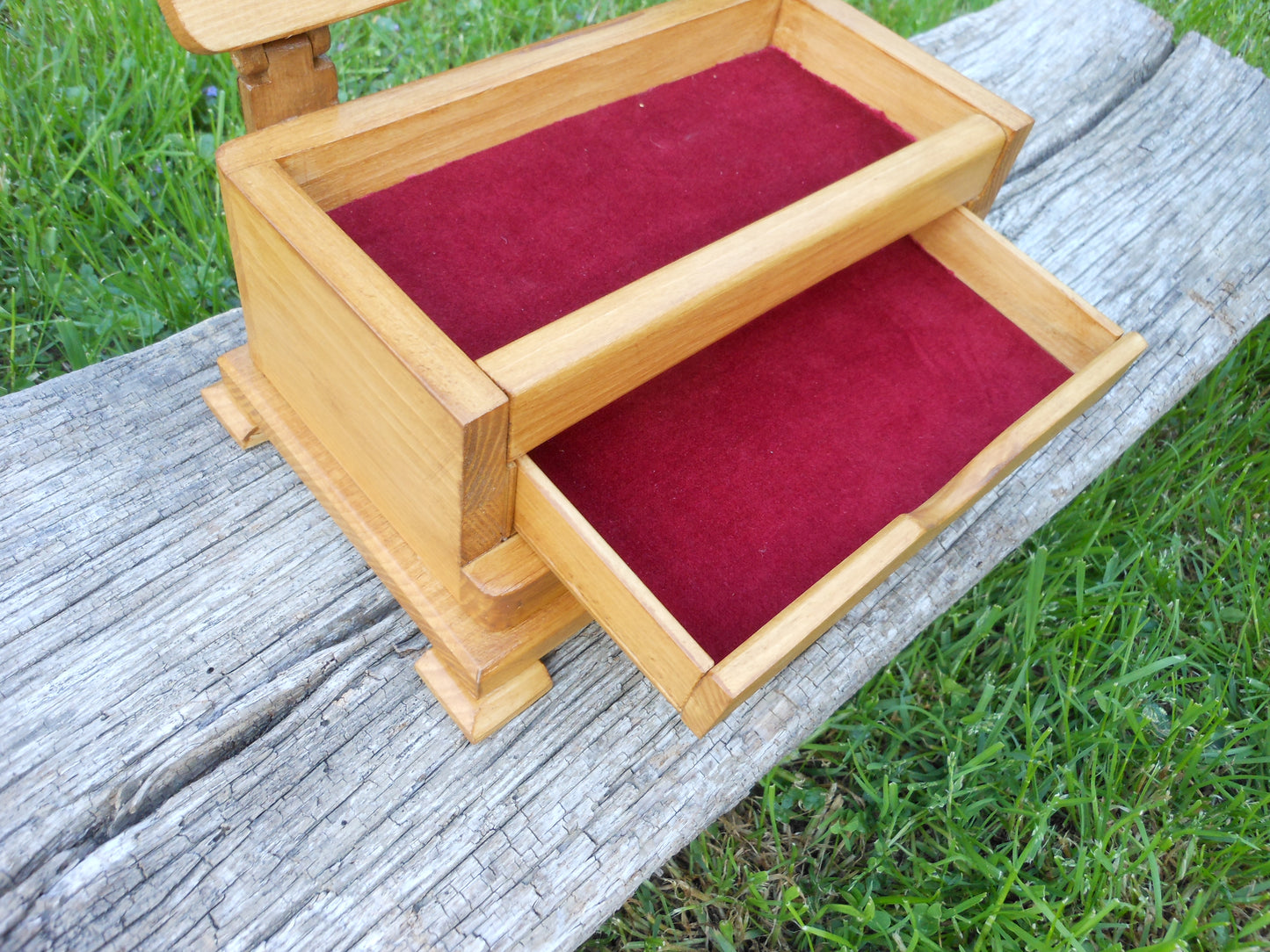 Schmuckschatulle Schmuckbox Schmuckkasten upcycling Handarbeit Ring Kettten jewelry box - BalkanwoodDesign Handmade