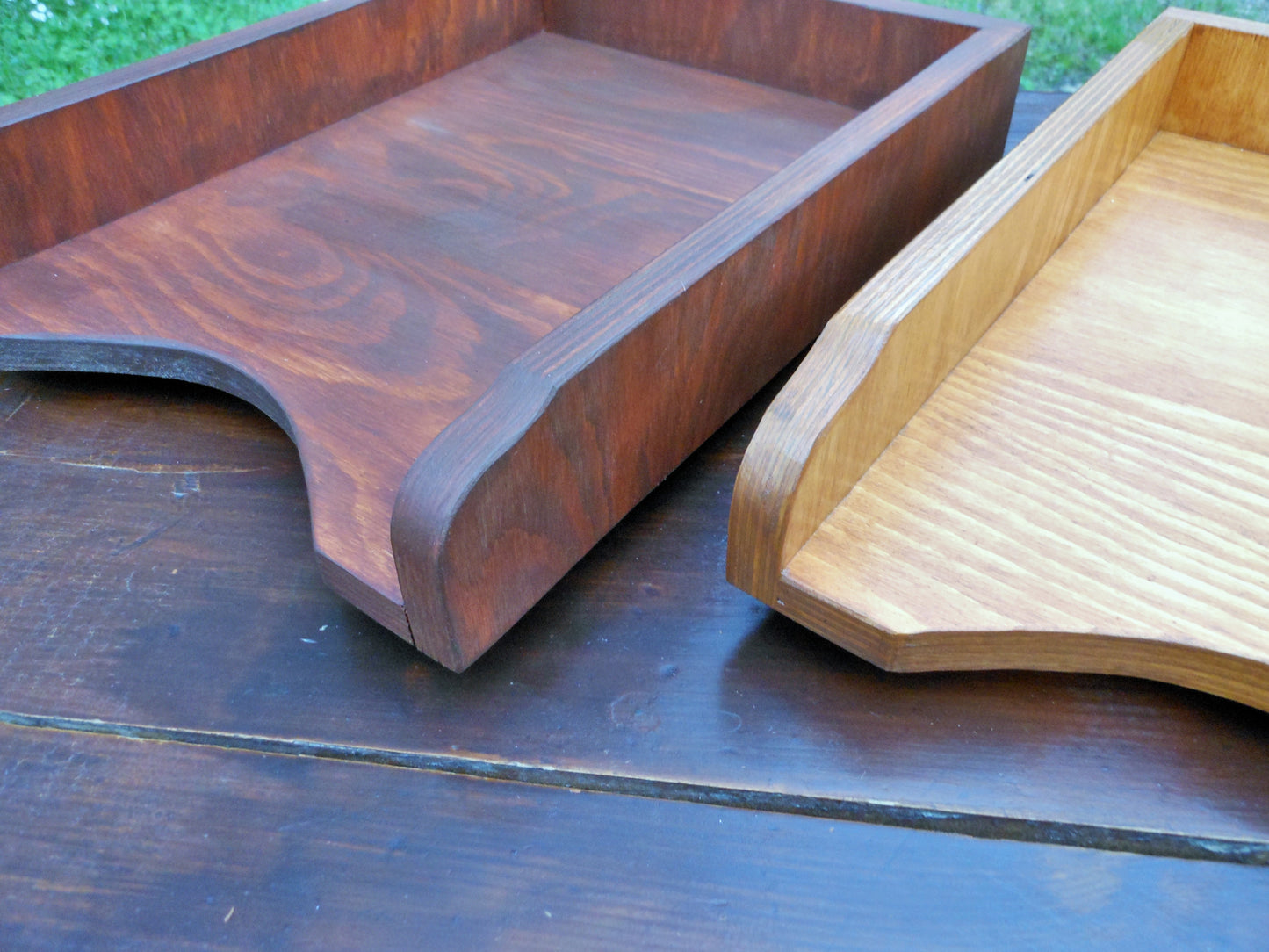 Schreibtischablagen Briefablage Briefkorb aus Betonschalplatten (upcycling) Handarbeit - BalkanwoodDesign Handmade