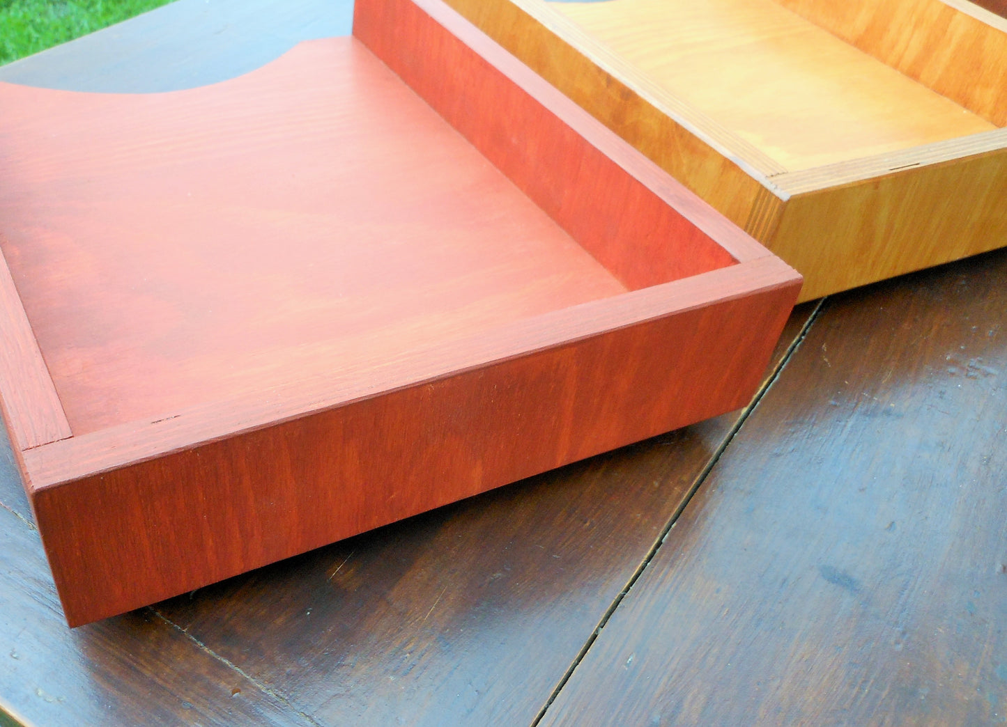 Schreibtischablagen Briefablage Briefkorb aus Betonschalplatten (upcycling) Handarbeit - BalkanwoodDesign Handmade