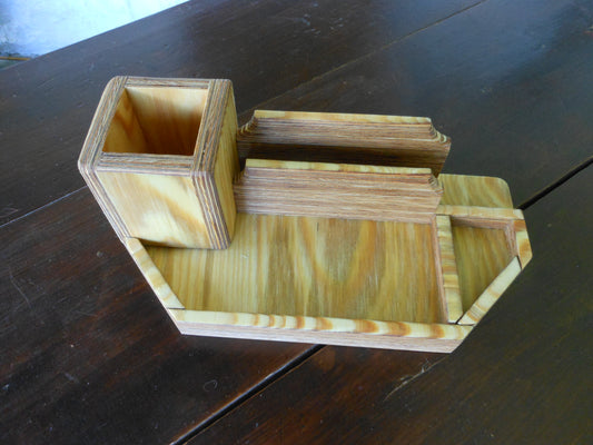 Schreibtisch-Organizer Upcycling aus Sperrholz Organizer für´s stylische Büro Handarbeit Nachhaltig - BalkanwoodDesign Handmade