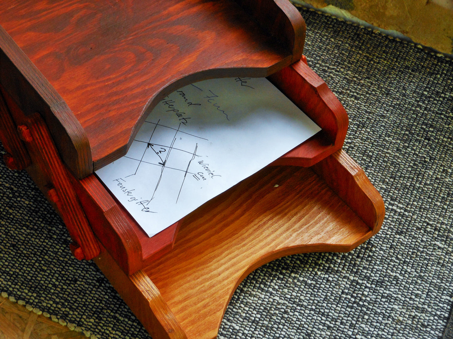 Schreibtischablagen Briefablage Briefbox für A4-Format aus Upcycling-Sperrholz zum Klappen - BalkanwoodDesign Handmade