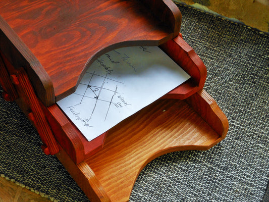 Schreibtischablagen Briefablage Briefbox für A4-Format aus Upcycling-Sperrholz zum Klappen - BalkanwoodDesign Handmade