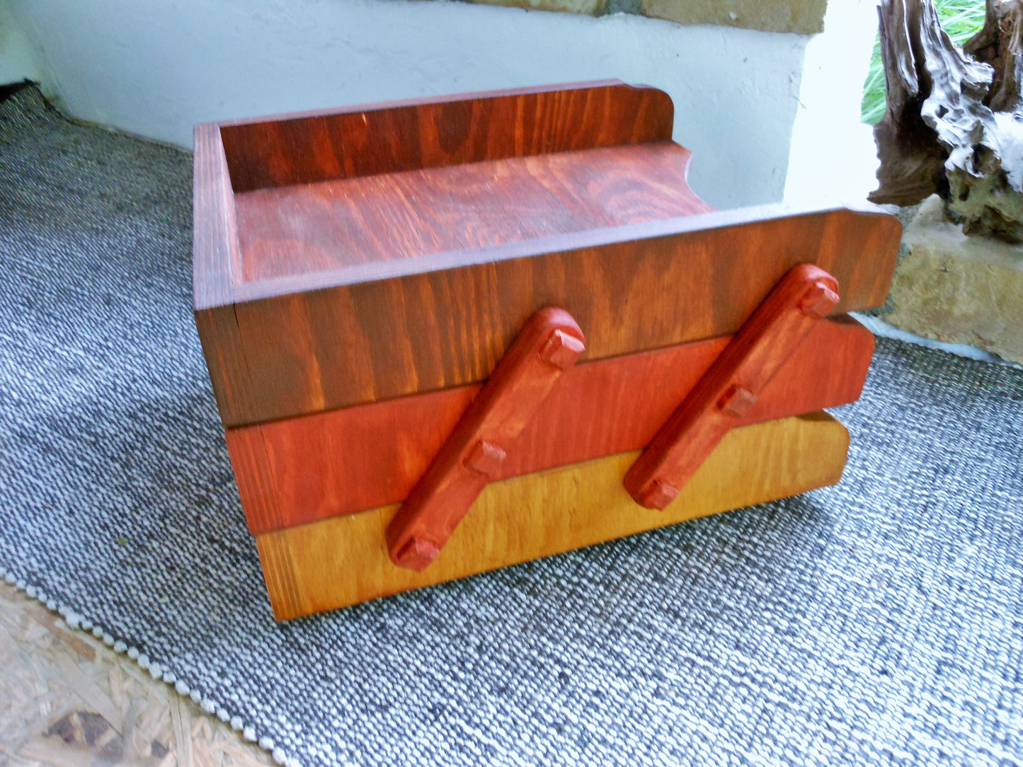 Schreibtischablagen Briefablage Briefbox für A4-Format aus Upcycling-Sperrholz zum Klappen - BalkanwoodDesign Handmade