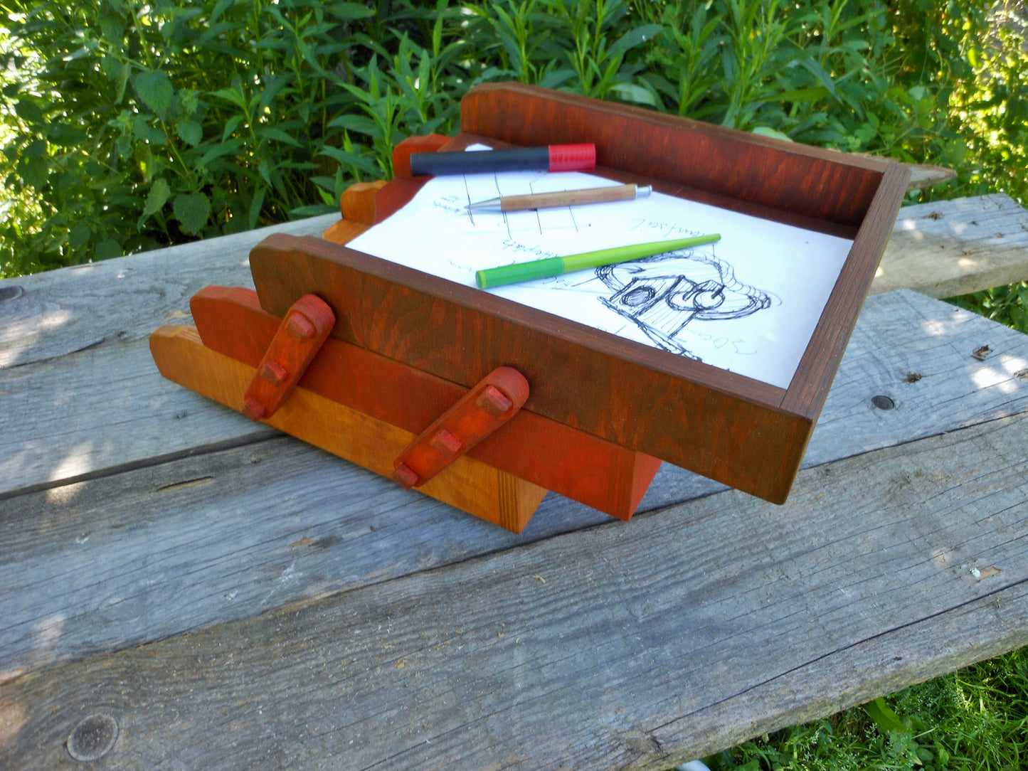 Schreibtischablagen Briefablage Briefbox für A4-Format aus Upcycling-Sperrholz zum Klappen - BalkanwoodDesign Handmade