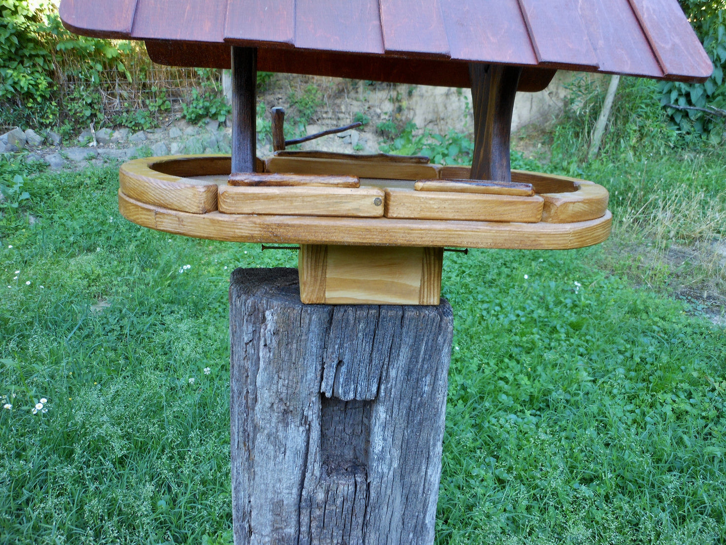 Vogelhausbefestigung für Pfähle - BalkanwoodDesign Handmade