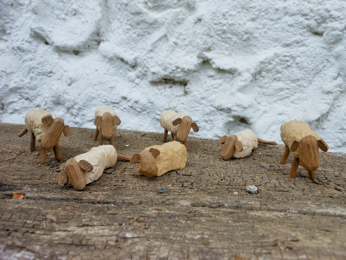 Schafe - Handarbeit Schafe aus verschiedenen alten Hölzern 2 sheep handmade sheep from different old woods - BalkanwoodDesign Handmade