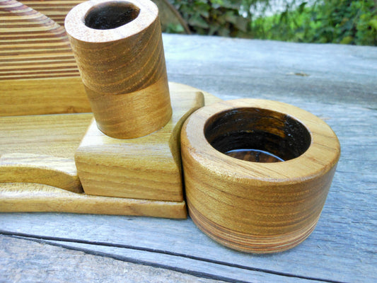 Schreibtisch-Organizer Vintage-Look aus uraltem Holz Organizer für´s anspruchsvolle Büro - BalkanwoodDesign Handmade