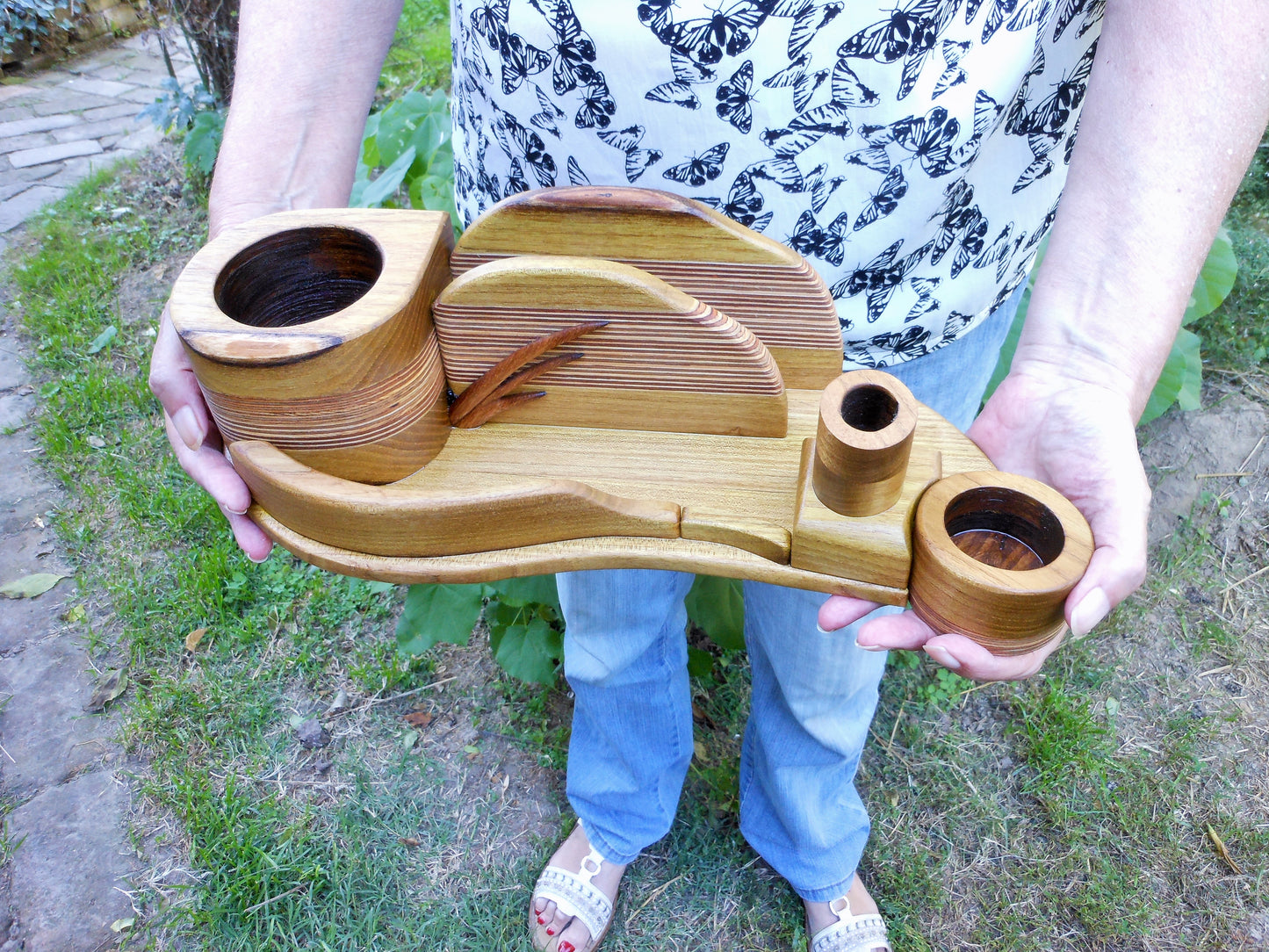 Schreibtisch-Organizer Vintage-Look aus uraltem Holz Organizer für´s anspruchsvolle Büro - BalkanwoodDesign Handmade