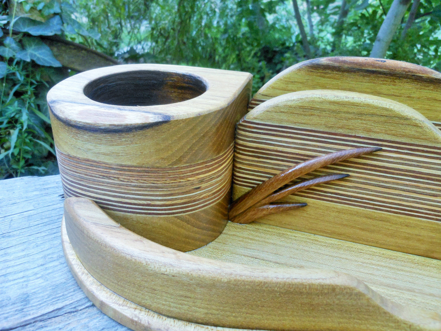 Schreibtisch-Organizer Vintage-Look aus uraltem Holz Organizer für´s anspruchsvolle Büro - BalkanwoodDesign Handmade