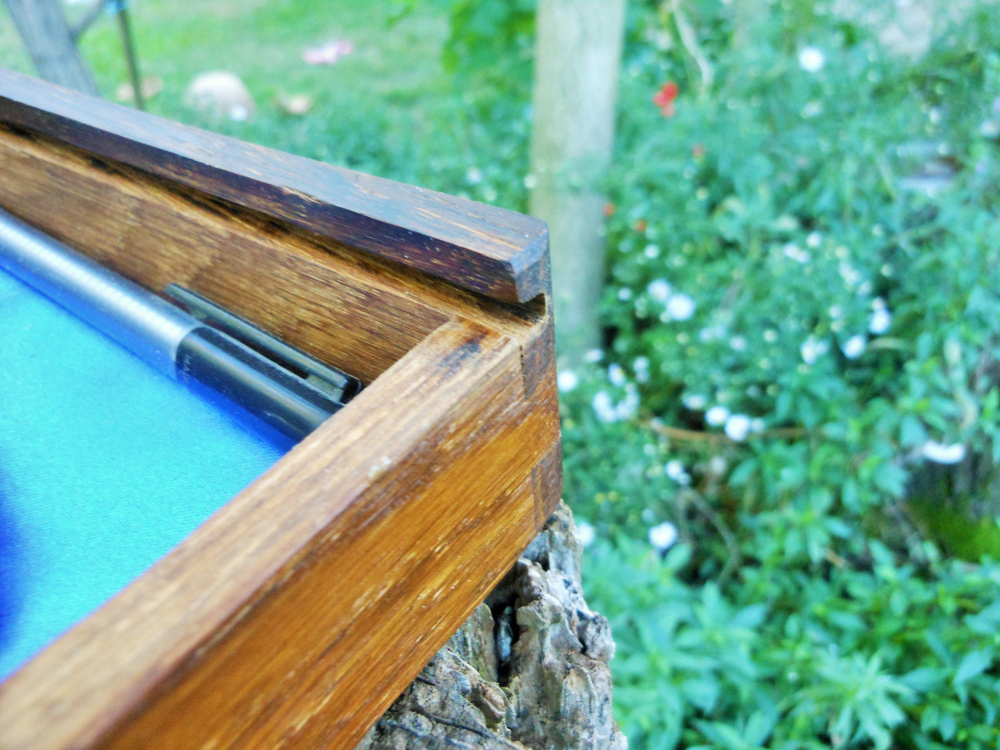 Stiftbox Schreibtischbox Pencel box altes Eichenholz und Akazienholz Handarbeit - BalkanwoodDesign Handmade