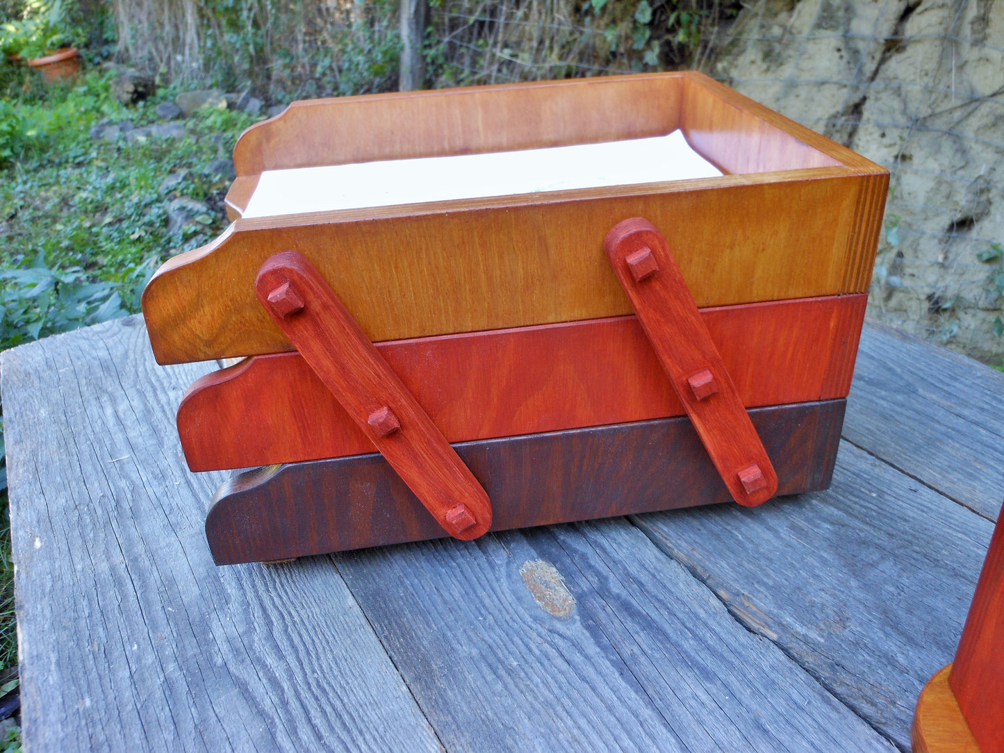 Schreibtischablagen Briefablage Briefbox für A4-Format aus Upcycling-Sperrholz zum Klappen - BalkanwoodDesign Handmade