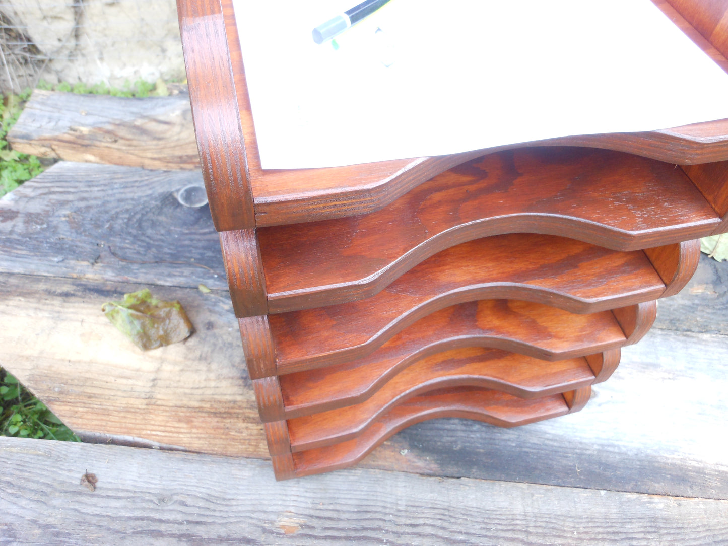 Schreibtischablagen Briefablage Briefkorb aus Betonschalplatten (upcycling) Handarbeit - BalkanwoodDesign Handmade