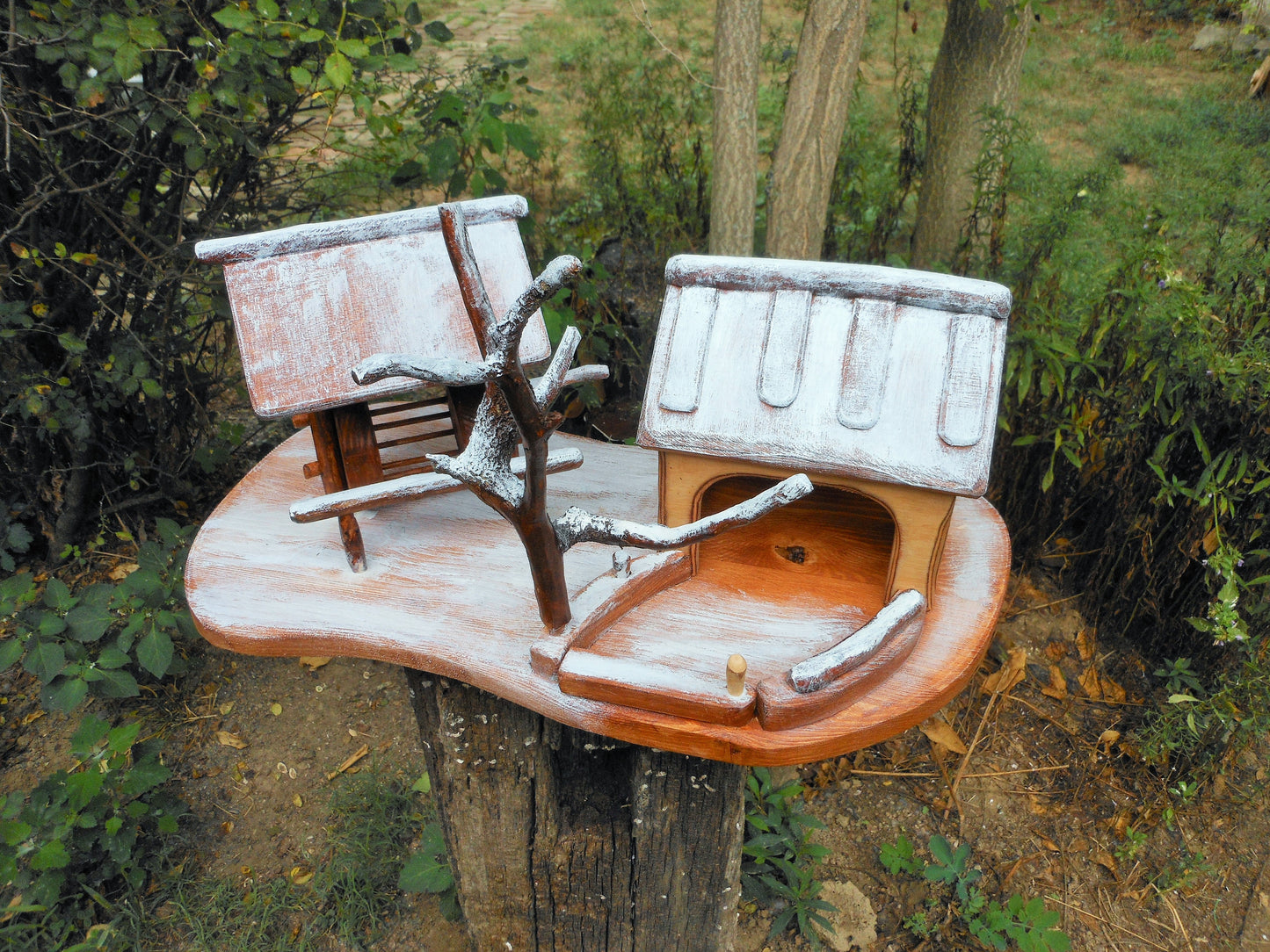 Vogelfutterhaus – Winterlandschaft Birdfeeder Winter - BalkanwoodDesign Handmade