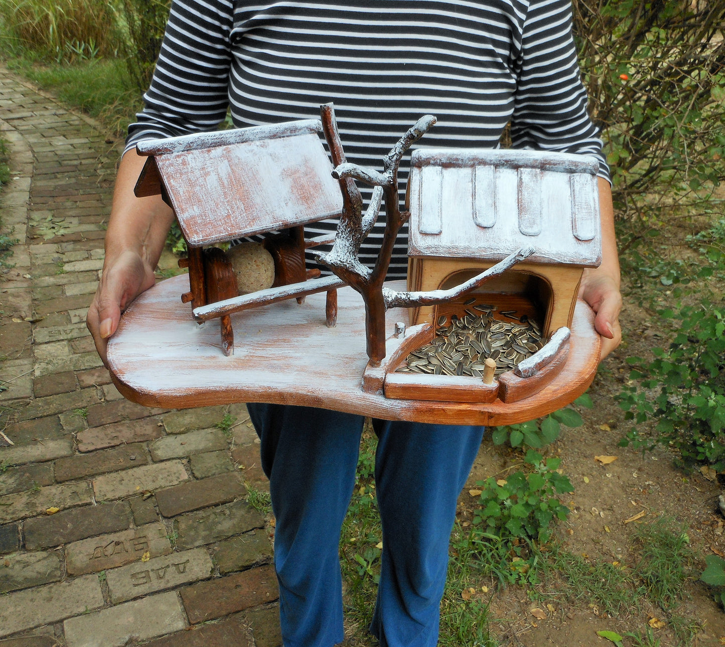 Vogelfutterhaus – Winterlandschaft Birdfeeder Winter - BalkanwoodDesign Handmade