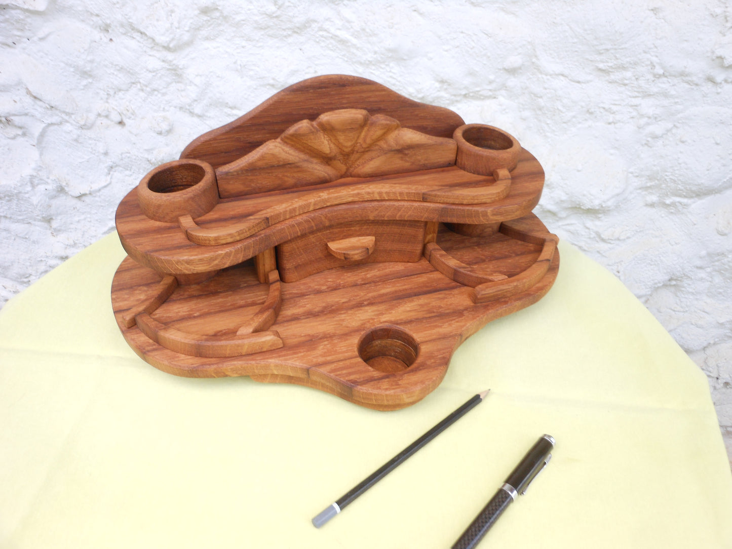 Schreibtisch-Organizer Vintage-Look aus uraltem Holz Organizer für´s anspruchsvolle Büro - BalkanwoodDesign Handmade