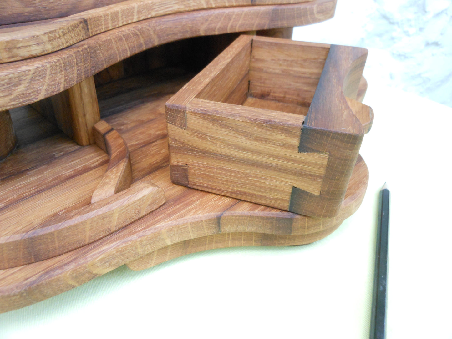 Schreibtisch-Organizer Vintage-Look aus uraltem Holz Organizer für´s anspruchsvolle Büro - BalkanwoodDesign Handmade