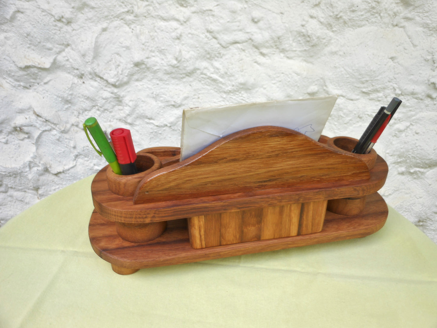 Schreibtisch-Organizer Vintage-Look aus uraltem Holz Organizer für´s anspruchsvolle Büro - BalkanwoodDesign Handmade