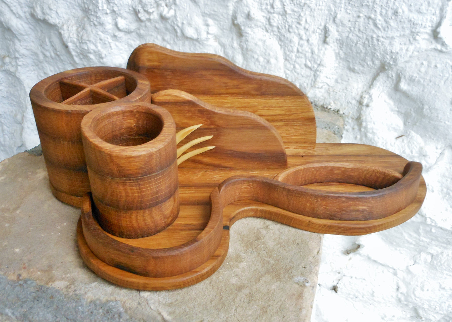 Schreibtisch-Organizer upcycling uraltem Holz Organizer für das anspruchsvolle Büro - BalkanwoodDesign Handmade