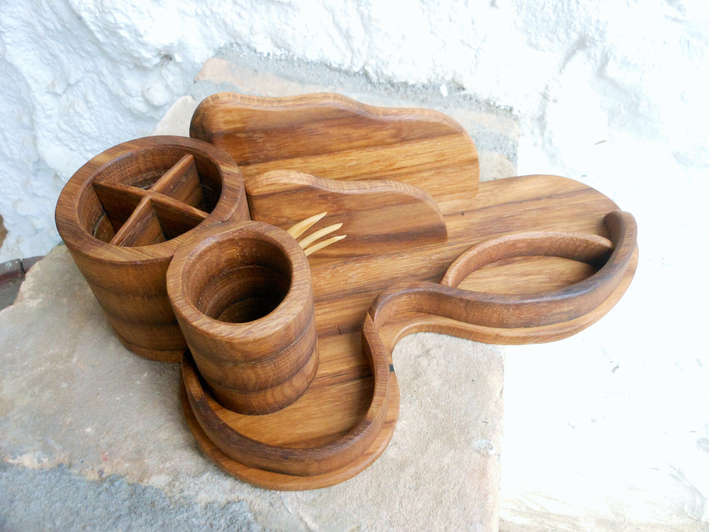 Schreibtisch-Organizer upcycling uraltem Holz Organizer für das anspruchsvolle Büro - BalkanwoodDesign Handmade