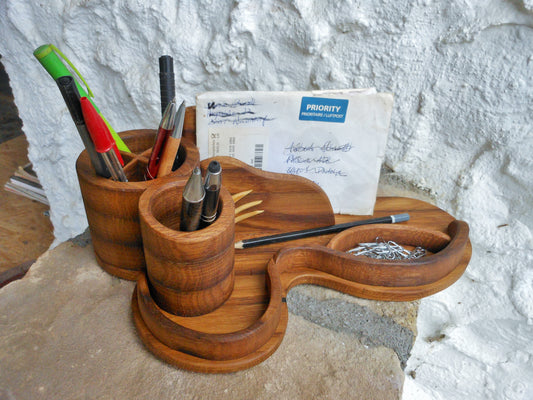 Schreibtisch-Organizer upcycling uraltem Holz Organizer für das anspruchsvolle Büro - BalkanwoodDesign Handmade