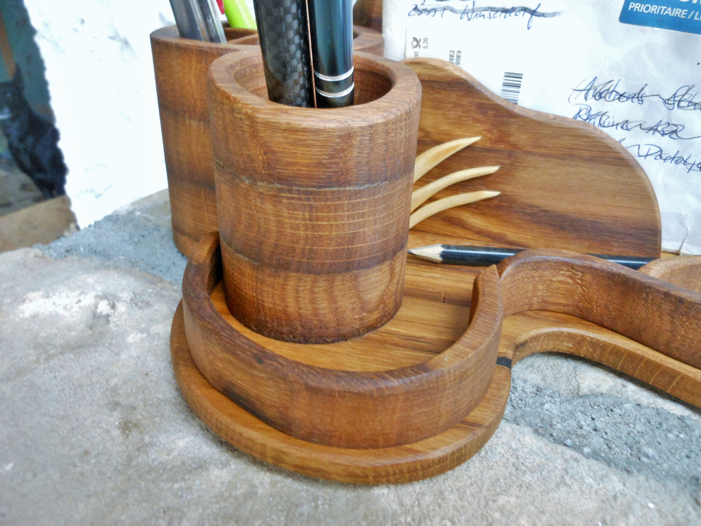 Schreibtisch-Organizer upcycling uraltem Holz Organizer für das anspruchsvolle Büro - BalkanwoodDesign Handmade