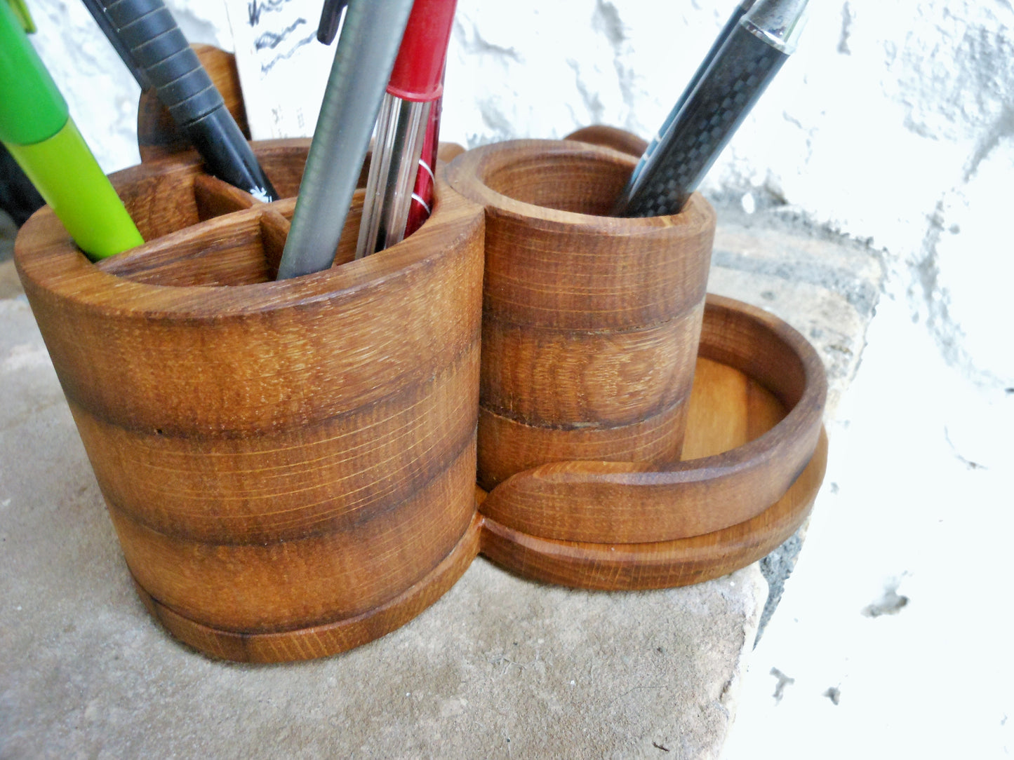 Schreibtisch-Organizer upcycling uraltem Holz Organizer für das anspruchsvolle Büro - BalkanwoodDesign Handmade