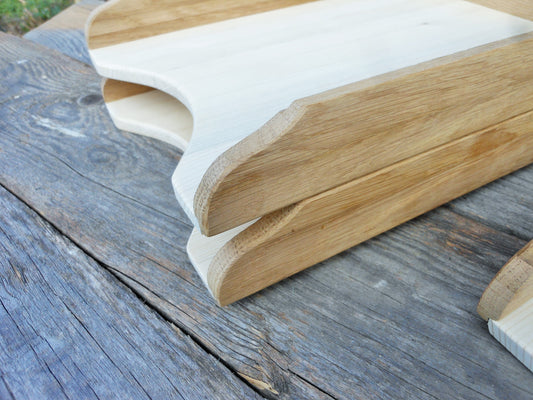 Schreibtischablagen unbehandelt aus uraltem Eichenholz und Nadelholz Desk shelves untreated made of ancient oak wood and coniferous wood - BalkanwoodDesign Handmade