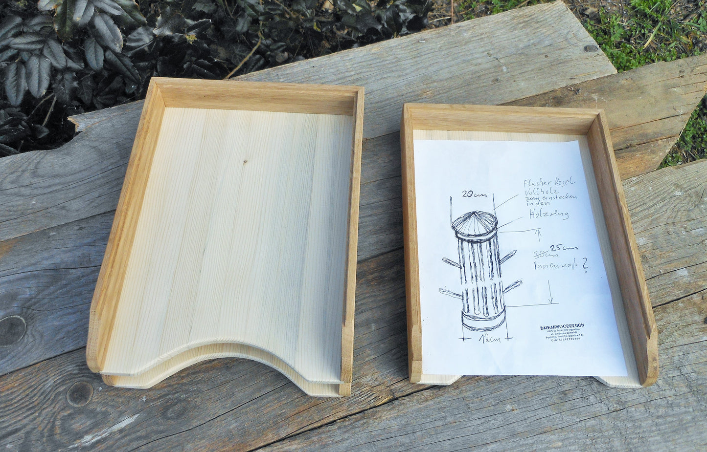 Schreibtischablagen unbehandelt aus uraltem Eichenholz und Nadelholz Desk shelves untreated made of ancient oak wood and coniferous wood - BalkanwoodDesign Handmade