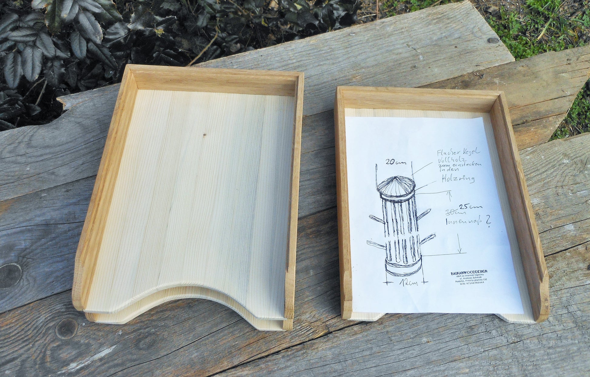 Schreibtischablagen unbehandelt aus uraltem Eichenholz und Nadelholz Desk shelves untreated made of ancient oak wood and coniferous wood - BalkanwoodDesign Handmade