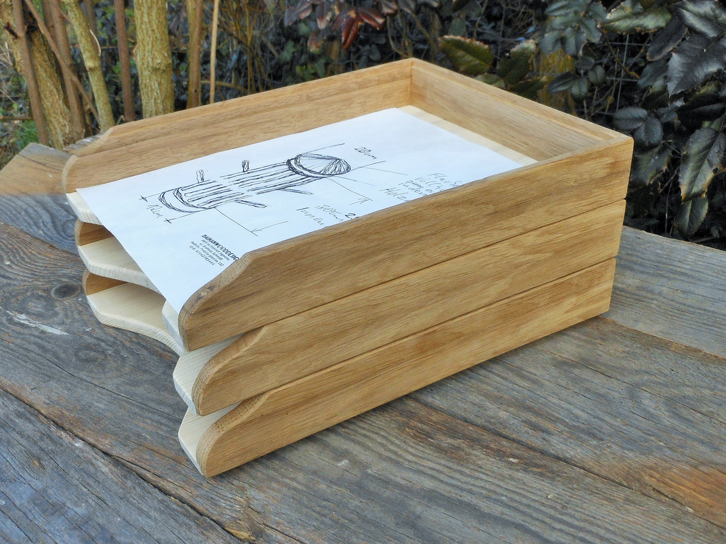 Schreibtischablagen unbehandelt aus uraltem Eichenholz und Nadelholz Desk shelves untreated made of ancient oak wood and coniferous wood - BalkanwoodDesign Handmade