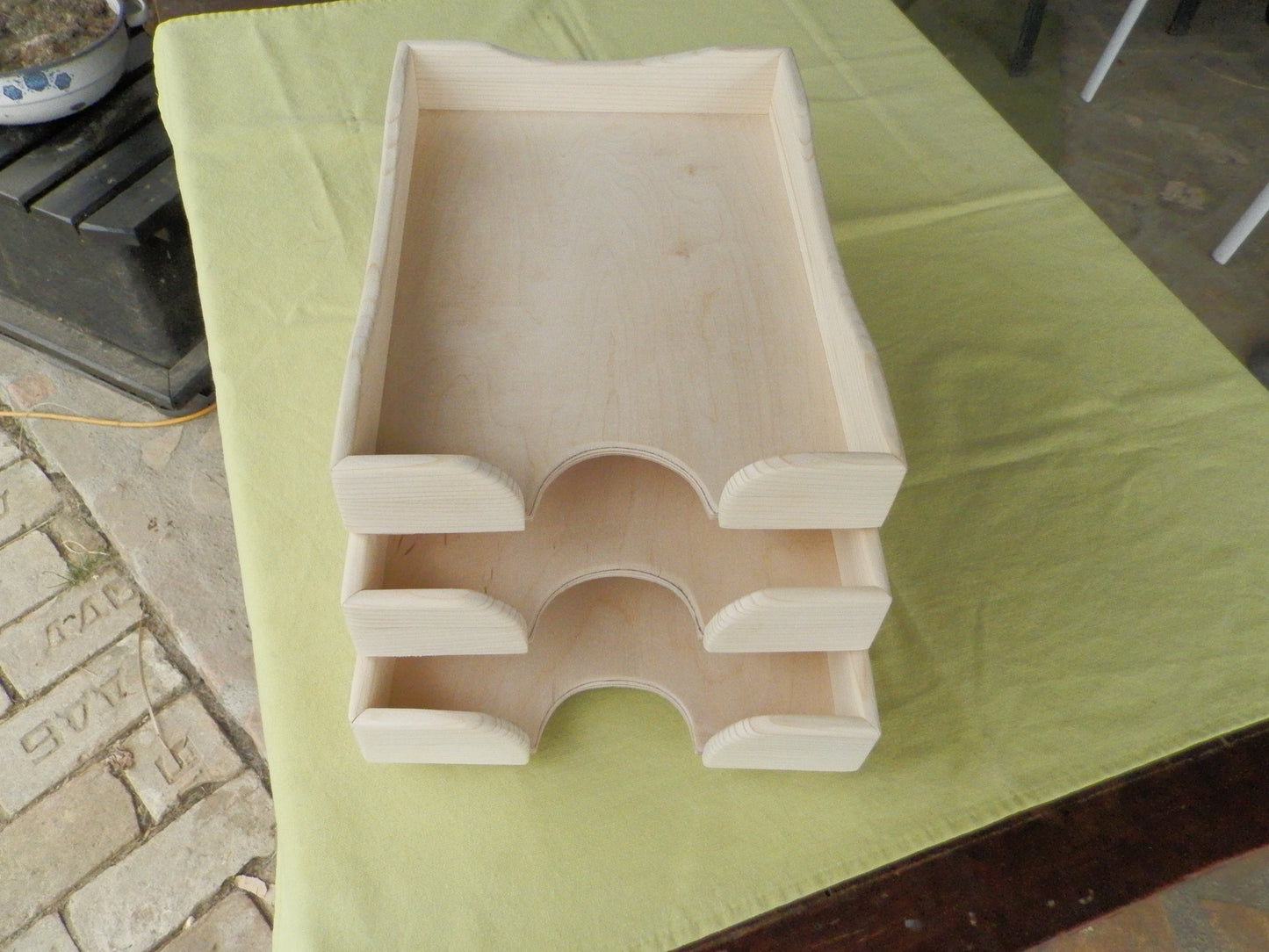 Schreibtischablagen Briefkorb Briefablage Handarbeit aus altem Nadelholz upcycling - BalkanwoodDesign Handmade