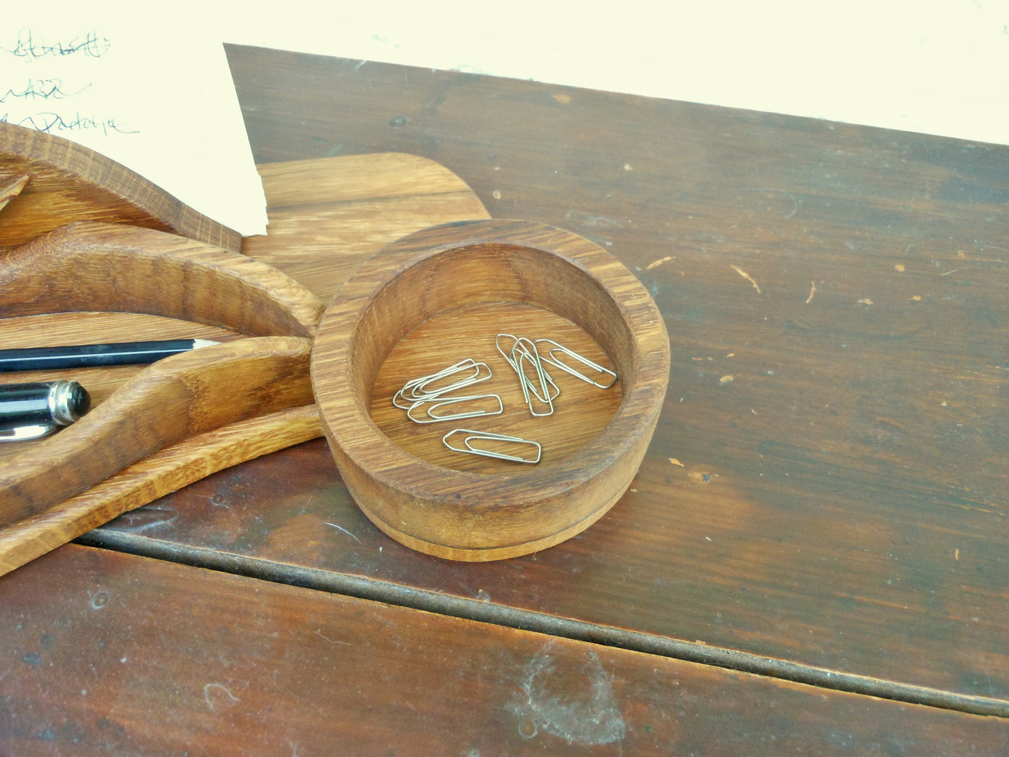 Schreibtisch-Organizer Vintage-Look aus uraltem Holz Organizer für´s anspruchsvolle Büro - BalkanwoodDesign Handmade