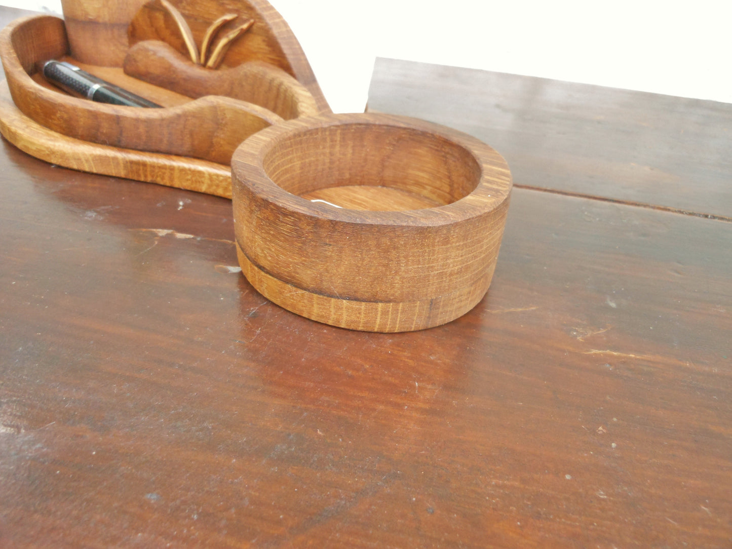 Schreibtisch-Organizer Vintage-Look aus uraltem Holz Organizer für´s anspruchsvolle Büro - BalkanwoodDesign Handmade