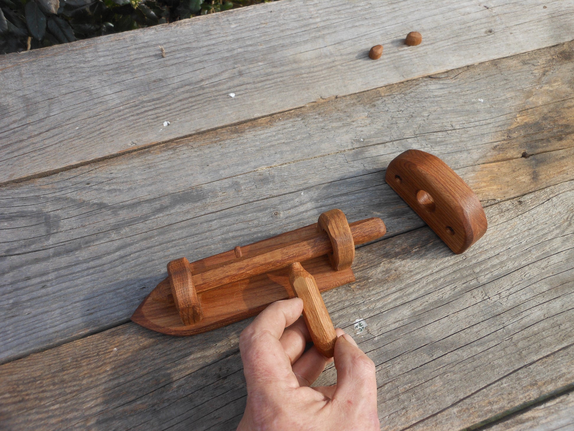 Türriegel aus altem Eichen-Holz Door latch made of old oak wood - BalkanwoodDesign Handmade